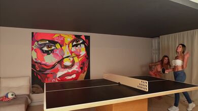 Challenge Game Ends in Wet Threesome - Sara Blonde