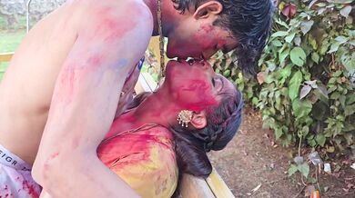 Hot Indian Desi Couple Holi Special Romance